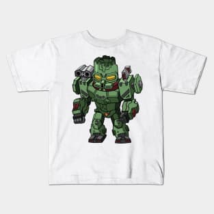 Green Cannon Machine Chibi Kids T-Shirt